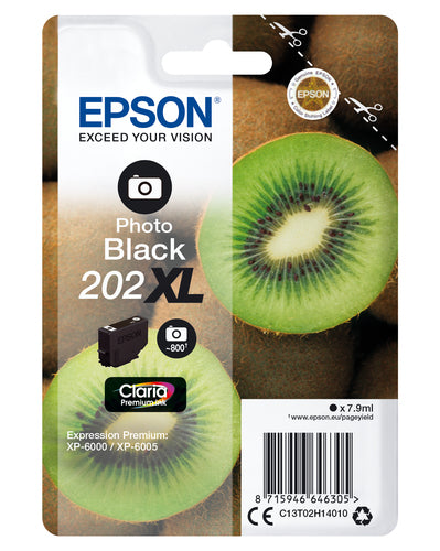 Epson Kiwi Singlepack Photo Black 202XL Claria Premium Ink Epson Kiwi Singlepack Photo Black 202XL Claria Premium Ink